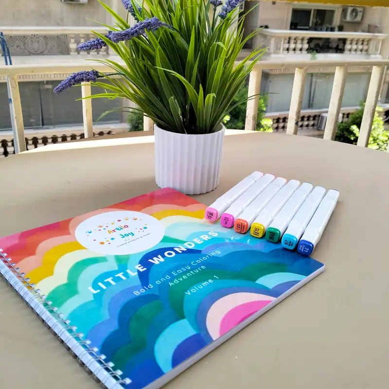 Product image of كراسة تلوين Little Wonders - ستايل Cozy & Bold (45 تصميم مريح ومبهج)-Volume 1
